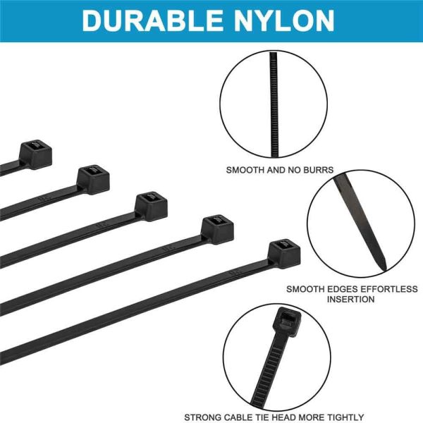 100pcs Cable Zip Ties Heavy Duty 8 Inch - Image 2