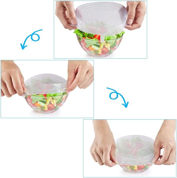 6PCS OstWony Silicone Stretch Lids - Image 4