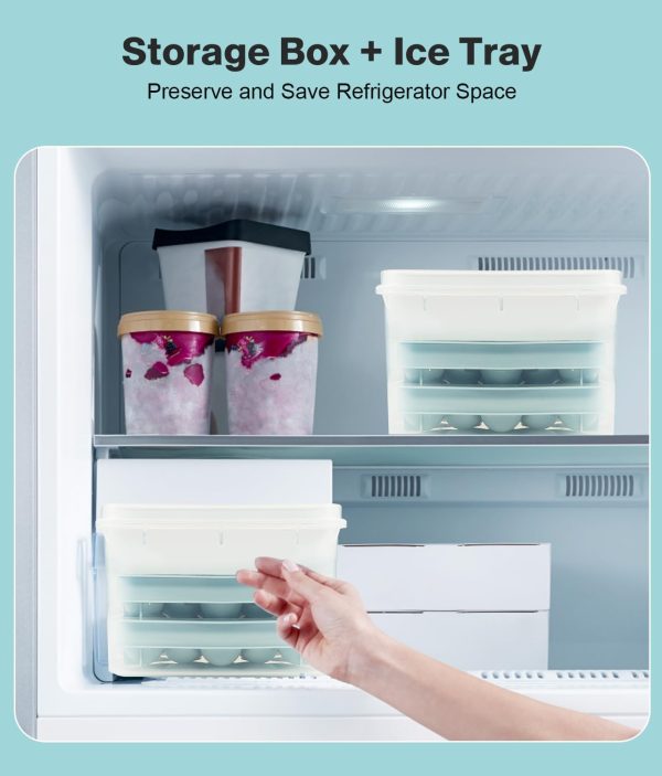 Ice Cube Tray with Lid and Bin - Image 3