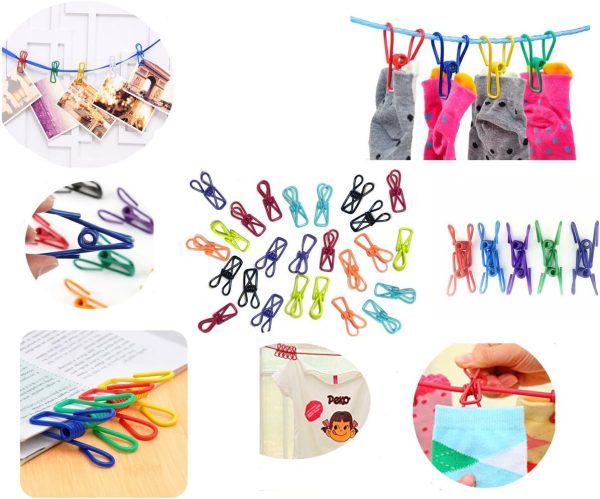 30 Pcs 2 Inch 10 Different Random Colors Chip Clips - Image 8