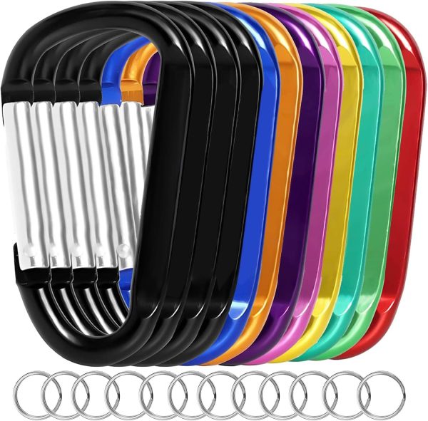 12PCS Carabiner Keychain Clip - Image 4