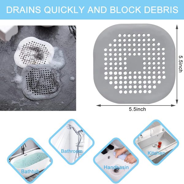 4 Pack Drain Hair Catcher Durable - Image 6