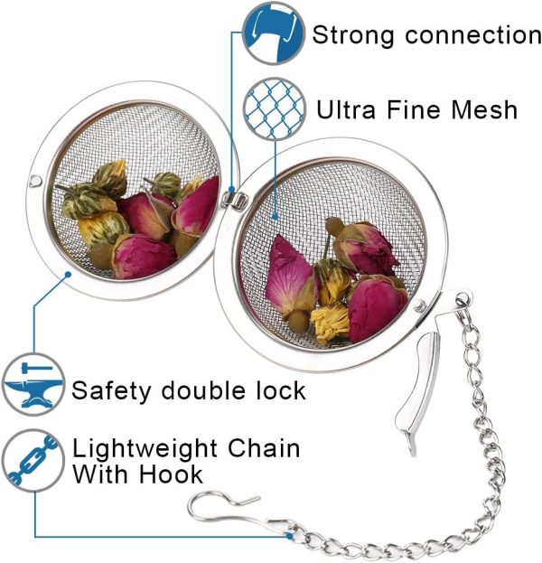 2PCS Stainless Steel Mesh Tea - Image 5